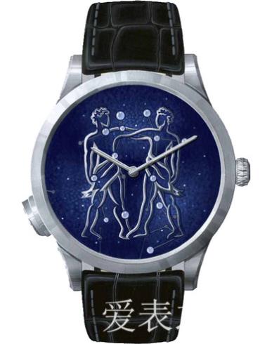 梵克雅寶詩(shī)意復雜功能系列男表Midnight_Zodiac_Lumineux-Gemini