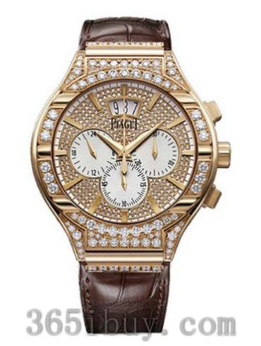 伯爵男表Piaget Polo系列鱷魚(yú)皮/白色-鑲鉆表盤(pán)GOA33039