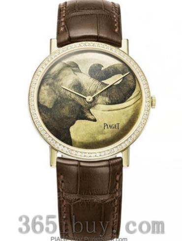 伯爵男表鱷魚(yú)皮/大象圖案表盤(pán)G0A38596