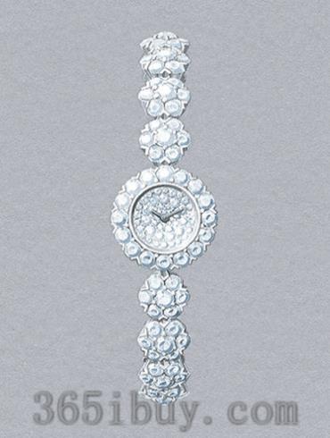 梵克雅寶女表梵克雅寶高級珠寶系列鉑金/鉆石白表盤(pán)Snowflake_Fleurette