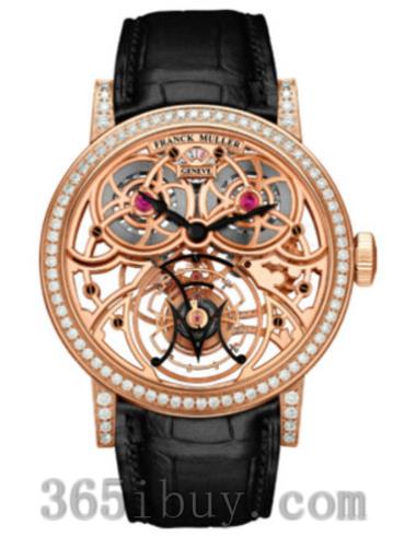 法穆蘭男表GIGA TOURBILLON系列鱷魚(yú)皮/金色表盤(pán)7048_T_G_SQT_BR_D