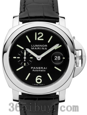 沛納海男表LUMINOR 廬米諾鱷魚(yú)皮/黑色表盤(pán)PAM00104