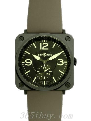 柏萊士男表AVIATION系列橡膠/軍綠色表盤(pán)BR_S_MILITARY_CERAMIC