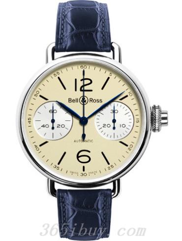 柏萊士男表VINTAGE系列鱷魚(yú)皮/象牙色表盤(pán)WW1_CHRONOGRAPHE_MONOPOUSSOIR_IVORY