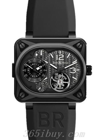 柏萊士男表AVIATION系列橡膠/黑色表盤(pán)BR_MINUTEUR_TOURBILLON_TITANIUM