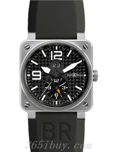 柏萊士男表AVIATION系列橡膠/黑色表盤(pán)BR_03-51_GMT_TITANIUM