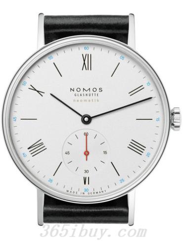 NOMOS男表Ludwig系列黑色霍爾文高級科爾多瓦馬皮，包邊處理/白色表盤(pán)282
