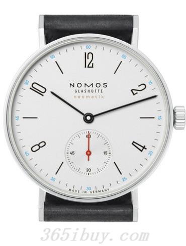NOMOS男表Tangente系列黑色霍爾文高級科爾多瓦馬皮，包邊處理/白色表盤(pán)175