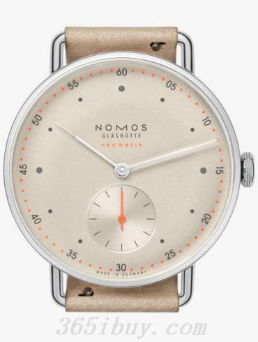 NOMOS男表Metro系列皮革/香檳黃表盤(pán)1105