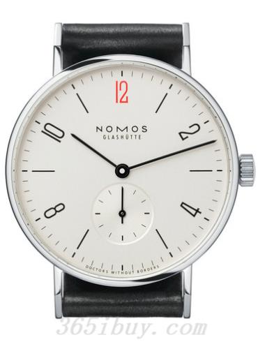 NOMOS男表Tangente系列黑色霍爾文高級科爾多瓦馬皮/白色表盤(pán)139.S8