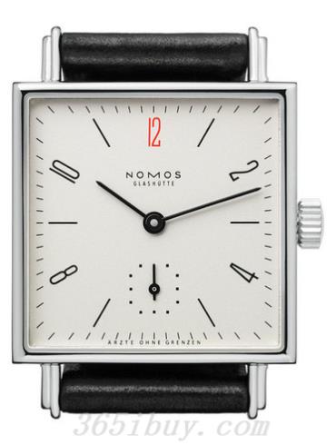 NOMOS女表Tetra系列黑色霍爾文高級科爾多瓦馬皮/白色表盤(pán)401.S2