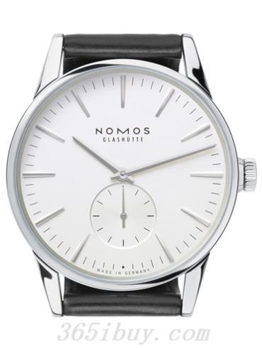 NOMOS男表zurich系列黑色霍爾文高級科爾多瓦馬皮/白色表盤(pán)806