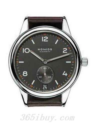 NOMOS男表Club系列馬皮/黑色表盤(pán)754