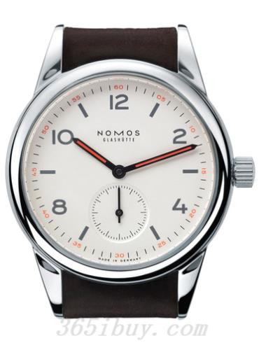 NOMOS男表Club系列馬皮/銀白色表盤(pán)703