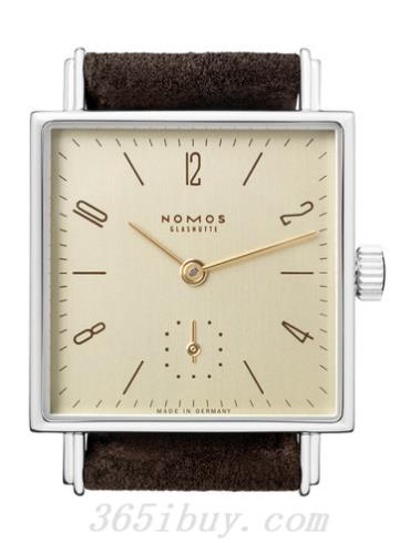 NOMOS女表Tetra系列棕色絨面麂皮/米色表盤(pán)472