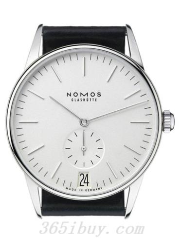 NOMOS男表Orion系列黑色霍爾文高級科爾多瓦馬皮/白色表盤(pán)381