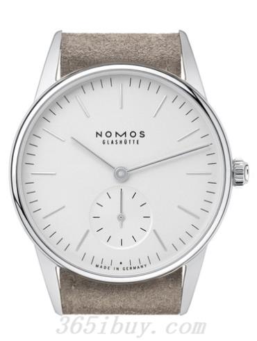 NOMOS男表Orion系列米色絨面麂皮/白色表盤(pán)324
