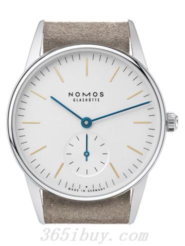 NOMOS男表Orion系列米色絨面麂皮/白色表盤(pán)321