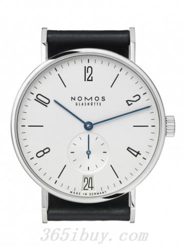 NOMOS男表Tangente系列黑色霍爾文高級科爾多瓦馬皮/白色表盤(pán)130