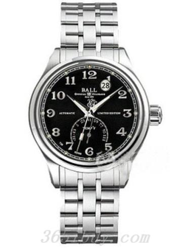 波爾男表鐵路長(cháng)官系列精鋼/黑色表盤(pán)NT1050D-SJ-BKF-Black-Steel