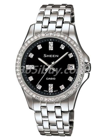 卡西歐女表SHEEN系列/表盤(pán)SHE-4042D-1A