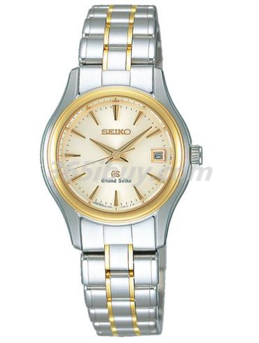 精工女表Grand Seiko系列精鋼/18K黃金/黃色表盤(pán)STGF022