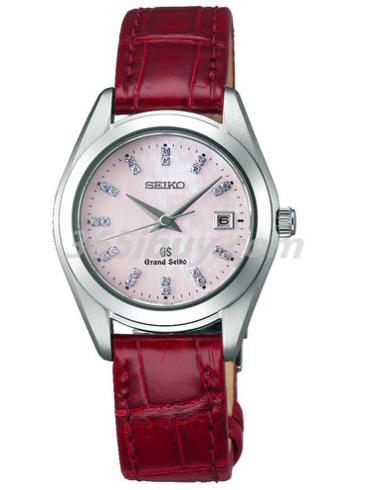精工女表Grand Seiko系列鱷魚(yú)皮/粉紅色表盤(pán)STGF095