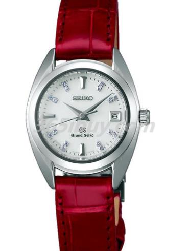 精工女表Grand Seiko系列鱷魚(yú)皮/白色珍珠貝母表盤(pán)STGF087