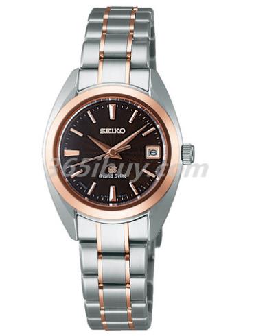 精工女表Grand Seiko系列鈦合金/玫瑰金/黑色表盤(pán)STGF112