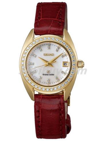 精工女表Grand Seiko系列鱷魚(yú)皮/白色表盤(pán)STGF100