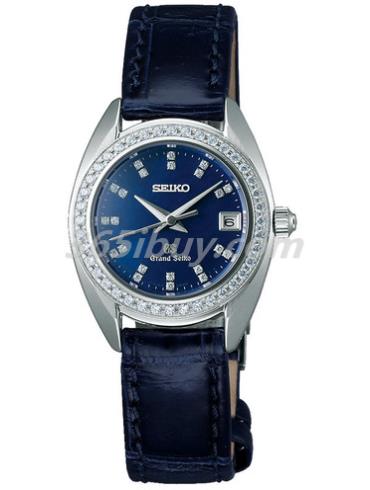 精工女表Grand Seiko系列鱷魚(yú)皮/藍色表盤(pán)STGF099