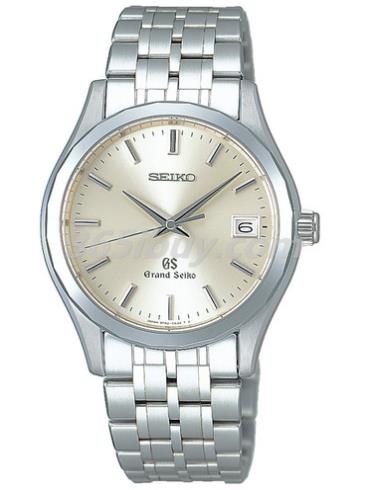 精工男表Grand Seiko系列18k白金/米黃色表盤(pán)SBGX019