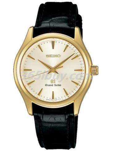 精工男表Grand Seiko系列鱷魚(yú)皮/黃色表盤(pán)SBGX038