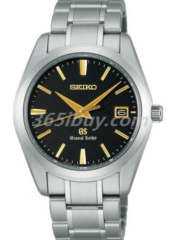 精工男表Grand Seiko系列精鋼/黑色表盤(pán)SBGX069