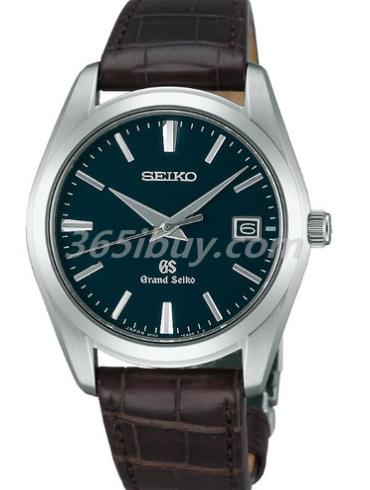 精工男表Grand Seiko系列鱷魚(yú)皮/深綠色表盤(pán)SBGX097
