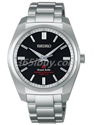 精工男表Grand Seiko系列精鋼/黑色表盤(pán)SBGX093
