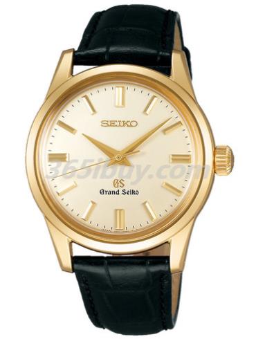 精工男表Grand Seiko系列鱷魚(yú)皮/黃色表盤(pán)SBGW038