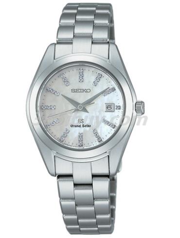精工女表Grand Seiko系列精鋼/白色珍珠貝母表盤(pán)STGF069
