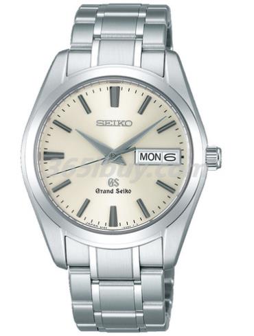 精工男表Grand Seiko系列精鋼/米黃色表盤(pán)SBGT035