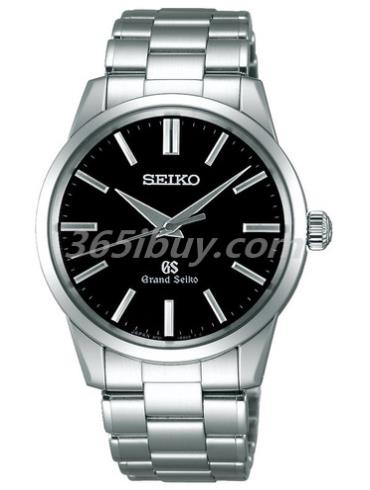 精工男表Grand Seiko系列精鋼/黑色表盤(pán)SBGX121