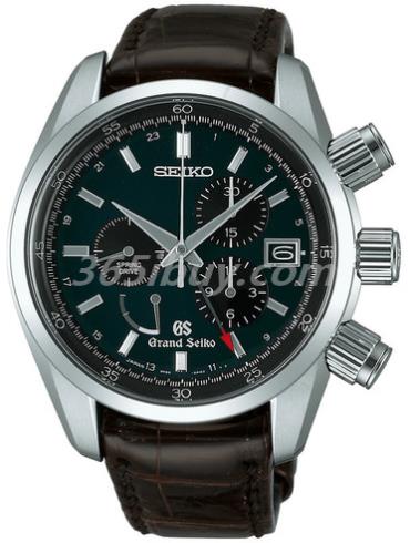 精工男表Grand Seiko系列鱷魚(yú)皮/綠色表盤(pán)SBGC007