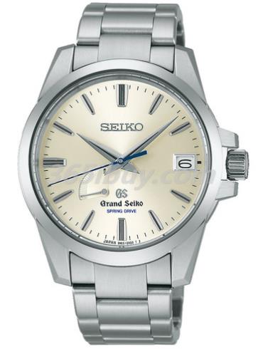 精工男表Grand Seiko系列鈦合金/米黃色表盤(pán)SBGA079