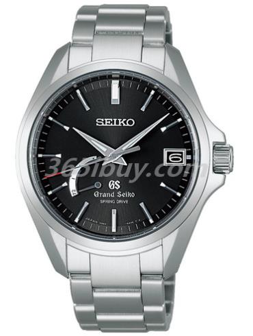 精工男表Grand Seiko系列精鋼/黑色表盤(pán)SBGA073
