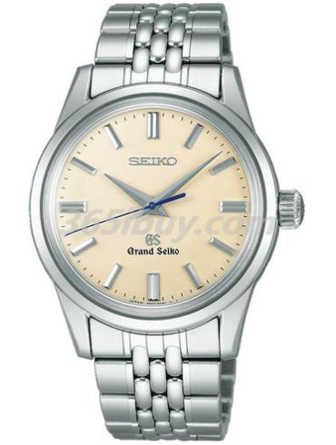精工男表Grand Seiko系列精鋼/米黃色表盤(pán)SBGW035