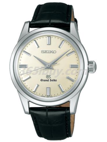 精工男表Grand Seiko系列鱷魚(yú)皮/米黃色表盤(pán)SBGW031
