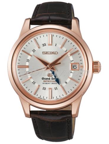 精工男表Grand Seiko系列鱷魚(yú)皮/白色表盤(pán)SBGJ010