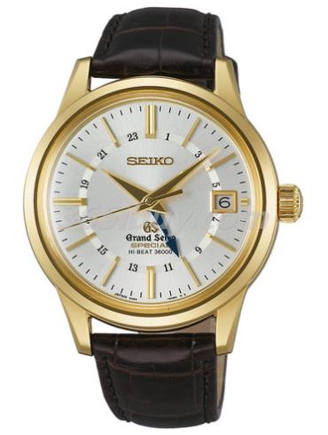 精工男表Grand Seiko系列鱷魚(yú)皮/白色表盤(pán)SBGJ008