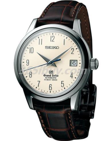 精工男表Grand Seiko系列鱷魚(yú)皮/象牙白表盤(pán)SBGH013J