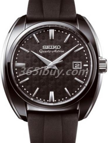 精工男表Quartz Astron系列硅膠/黑色表盤(pán)S23617J1