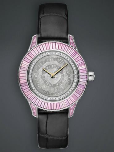 迪奧女表DIOR GRAND SOIR鱷魚(yú)皮/灰色珍珠母貝表盤(pán)CD13356ZA006_0000